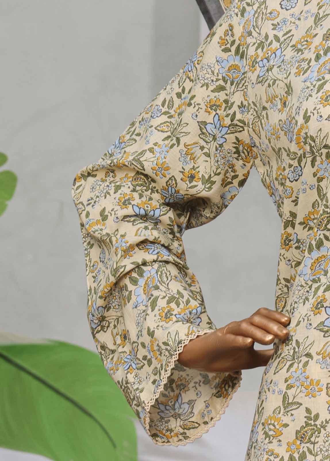 Bin Saeed Fabric - NSM-0135-PR R1-4- 3 Piece Printed Stitched Suit