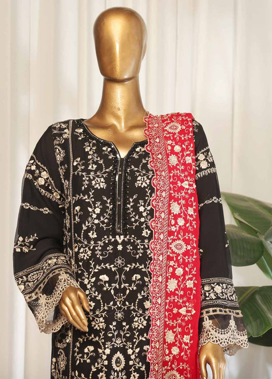 Bin Saeed Fabric - OMSC-008- 3 Piece Chiffon Stitched Suit