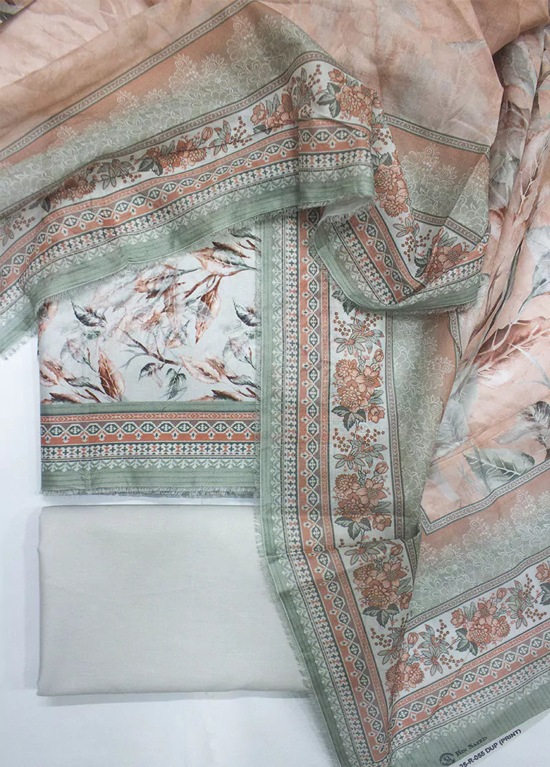 PDC-0764- 3 Piece Cotton Printed UnStitched Suit