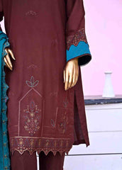 SFB-017-3 Piece Linen Embroidered collection