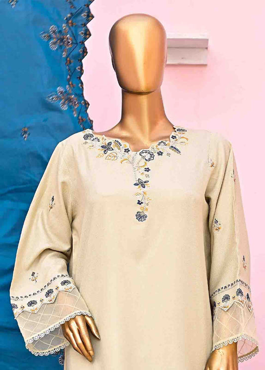 Bin Saeed Fabric - SFB-019-3 Piece Linen Embroidered collection