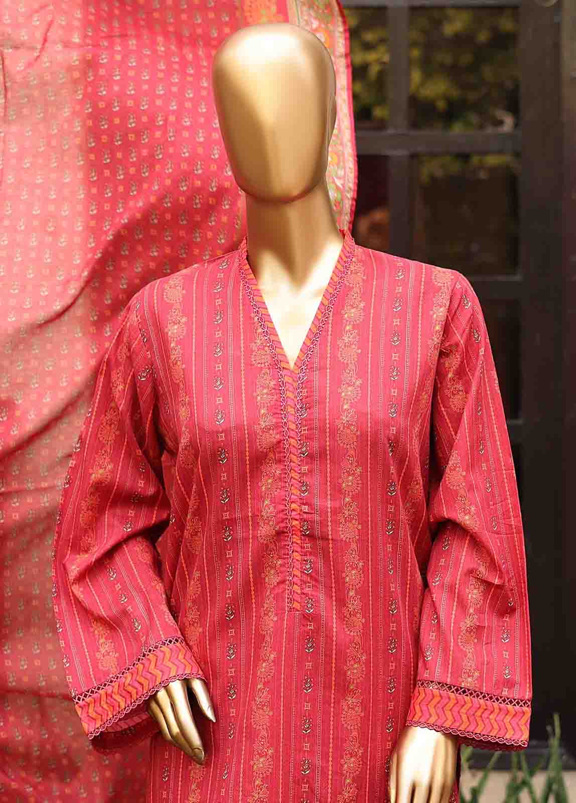 Bin Saeed Fabric - SM-PR-0152 - 3 Piece Printed Stitched Suit