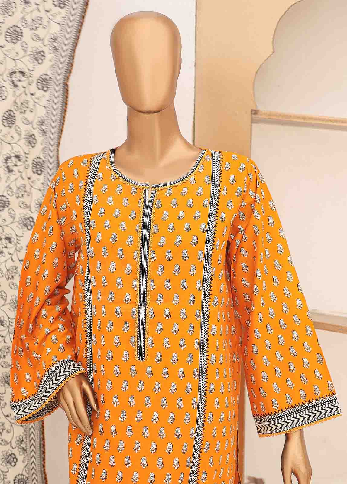 Bin Saeed Fabric - SM-PR-047- 3 Piece Printed Suit