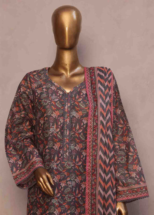 Bin Saeed Fabric - SM-RE-037-3 Piece Chikankari Stitched Suit