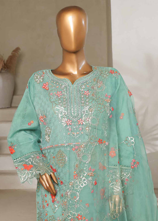 Bin Saeed Fabric - STSC-022 M- 3 Piece Chiffon Stitched Suit