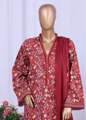 WC-2504- 3 Piece Printed Cotton Stitched Suit WC-2504- 3 Piece Printed Cotton Stitched Suit
