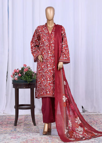 WC-2504- 3 Piece Printed Cotton Stitched Suit WC-2504- 3 Piece Printed Cotton Stitched Suit