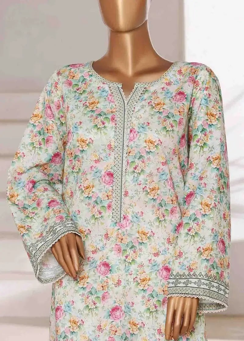 Bin Saeed Fabric - WC-2539- 2 Piece Printed Cotton Stitched Co Ords