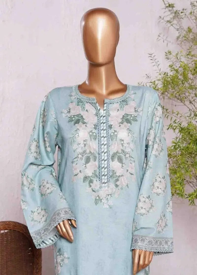 Bin Saeed Fabric - WC-2542- 2 Piece Printed Cotton Stitched Co Ords