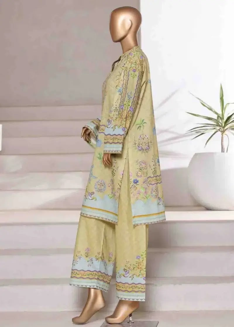 Bin Saeed Fabric - WC-2545- 2 Piece Printed Cotton Stitched Co Ords