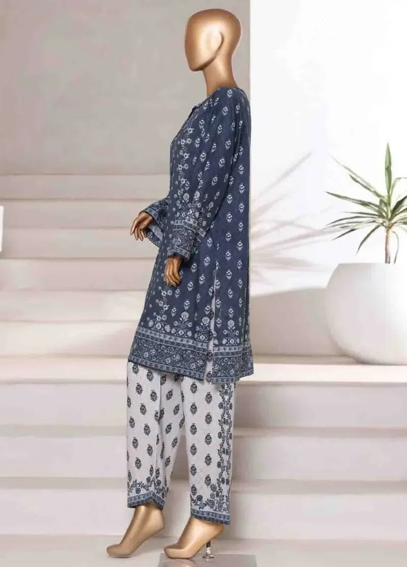 Bin Saeed Fabric - WC-2546- 2 Piece Printed Cotton Stitched Co Ords