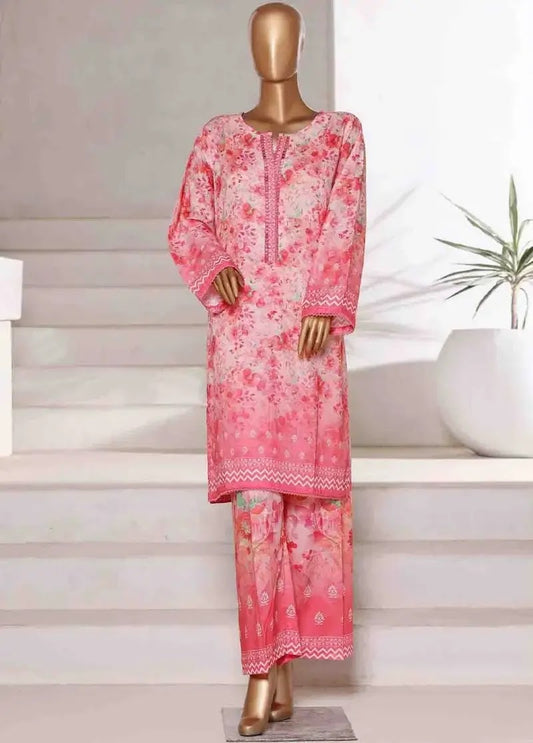 Bin Saeed Fabric - WC-2547- 2 Piece Printed Cotton Stitched Co Ords