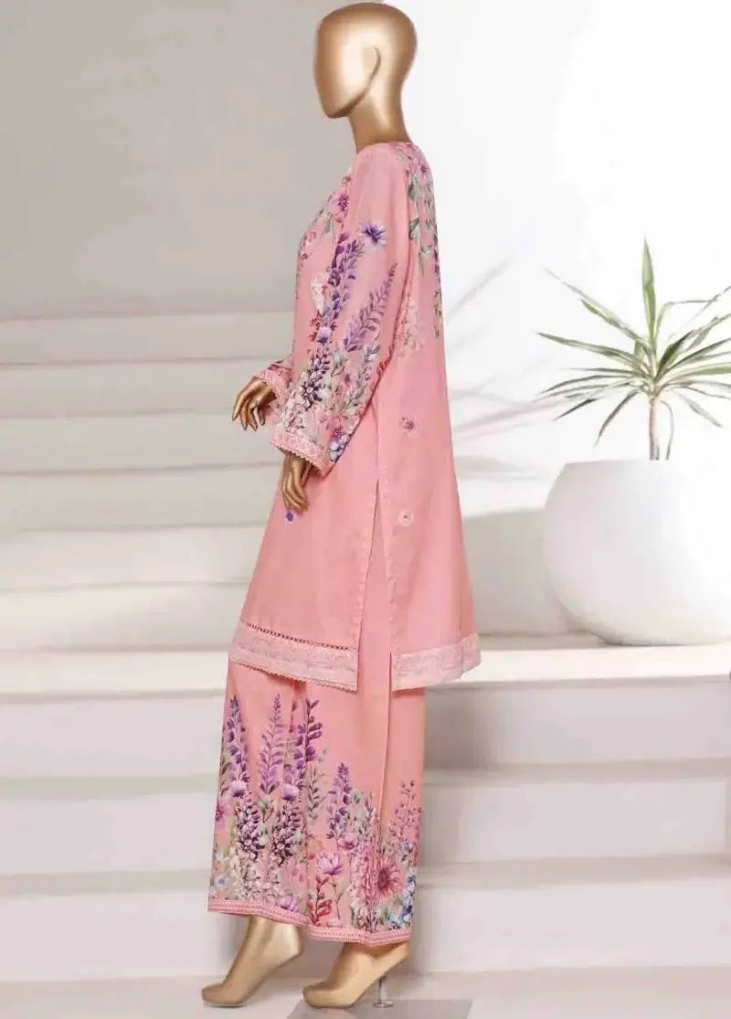Bin Saeed Fabric - WC-2549- 2 Piece Printed Cotton Stitched Co Ords
