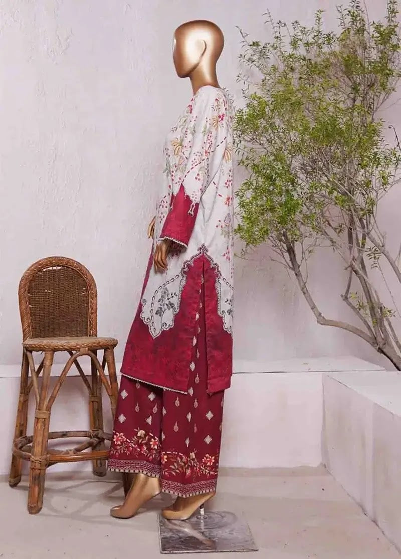 Bin Saeed Fabric - WC-2552- 2 Piece Printed Cotton Stitched Co Ords