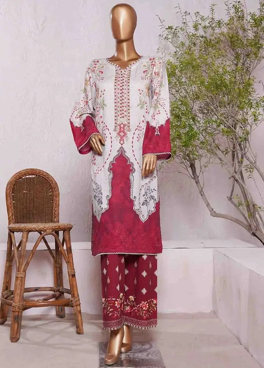 Bin Saeed Fabric - WC-2552- 2 Piece Printed Cotton Stitched Co Ords