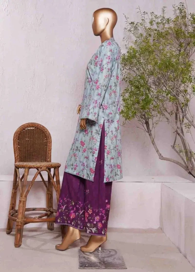 Bin Saeed Fabric - WC-2553- 2 Piece Printed Cotton Stitched Co Ords