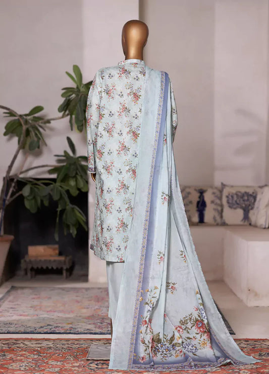 WC-2580- 3 Piece Printed Cotton Stitched Suit
