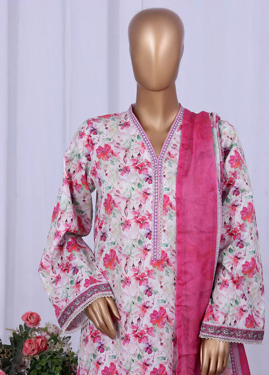 WC-2583- 3 Piece Printed Cotton Stitched Suit