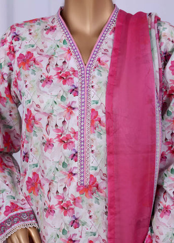 WC-2583- 3 Piece Printed Cotton Stitched Suit WC-2583- 3 Piece Printed Cotton Stitched Suit