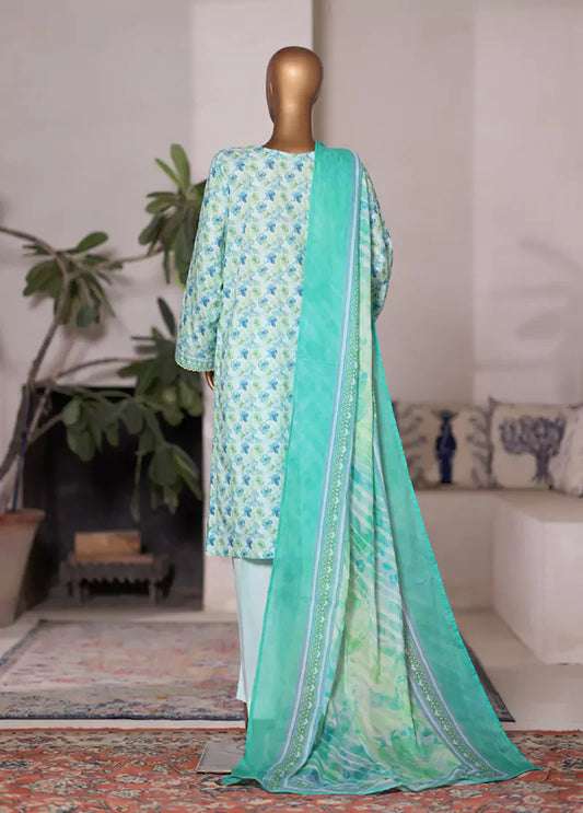 WC-2587- 3 Piece Printed Cotton Stitched Suit