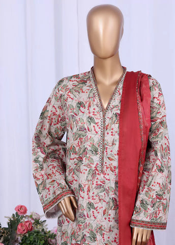 WC-2589- 3 Piece Printed Cotton Stitched Suit WC-2589- 3 Piece Printed Cotton Stitched Suit