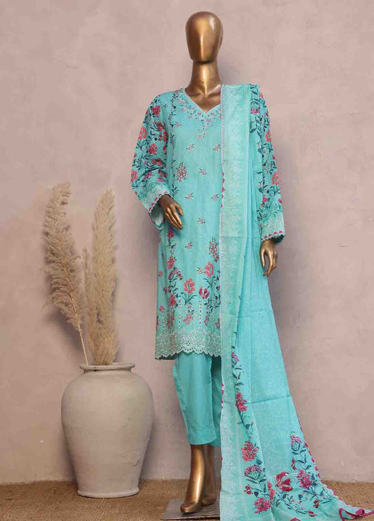 Bin Saeed Fabric - WC-RE-024-3 Piece Chikankari Stitched Suit