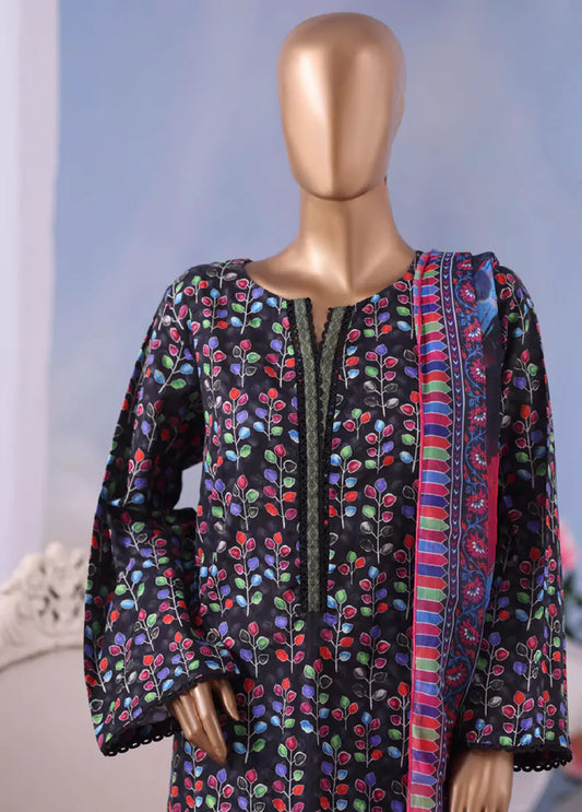 WCC-2537- 3 Piece Printed Cotton Stitched Suit