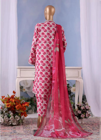 WCC-2564- 3 Piece Printed Cotton Stitched Suit WCC-2564- 3 Piece Printed Cotton Stitched Suit