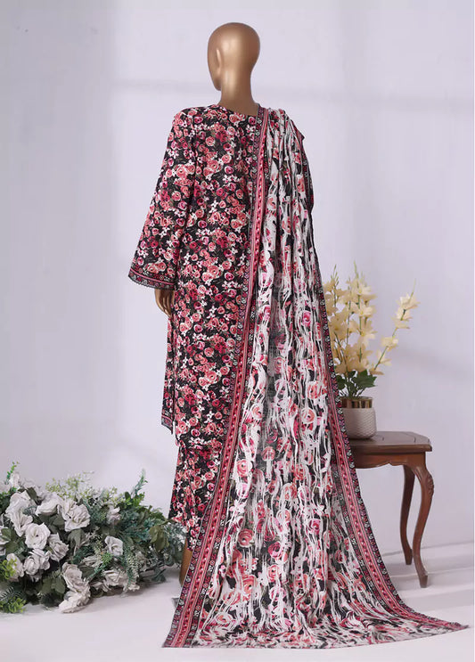 WK-25109-PR- 3 Piece Khaddar Printed Stitched Suit