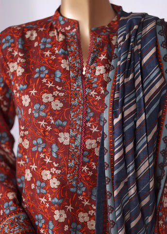 WK-25115-PR- 3 Piece Khaddar Printed Stitched Suit WK-25115-PR- 3 Piece Khaddar Printed Stitched Suit