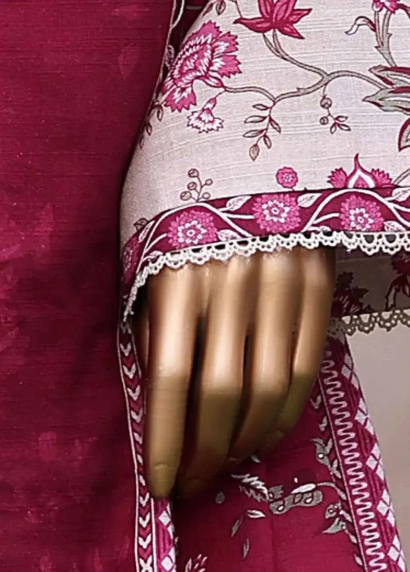 Bin Saeed Fabric - WK-2526-PR- 3 Piece Khaddar Printed Stitched Suit