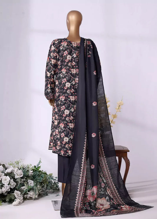 WK-2556-PR- 3 Piece Khaddar Printed Stitched Suit