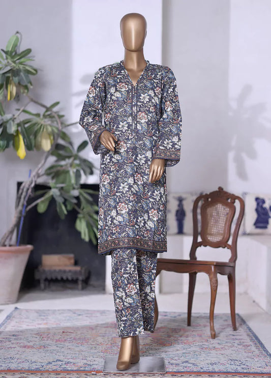 WK-2594-2- 2 Piece Khaddar Printed Stitched Suit