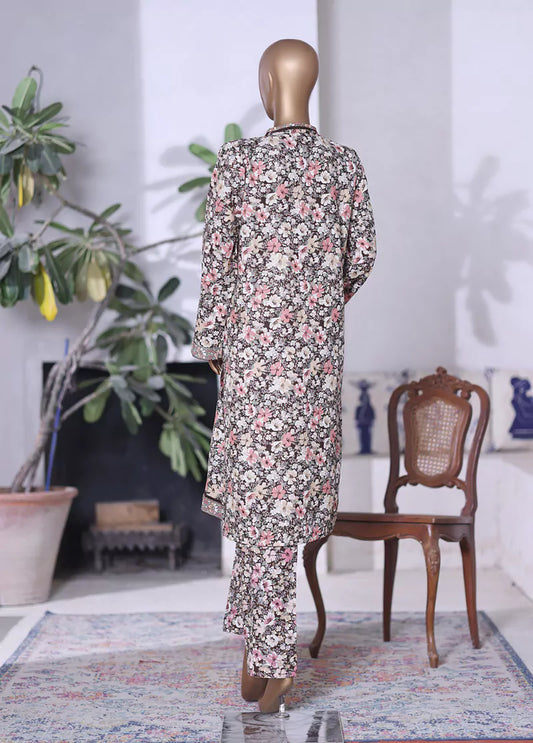 WK-2599-2- 2 Piece Khaddar Printed Stitched Suit