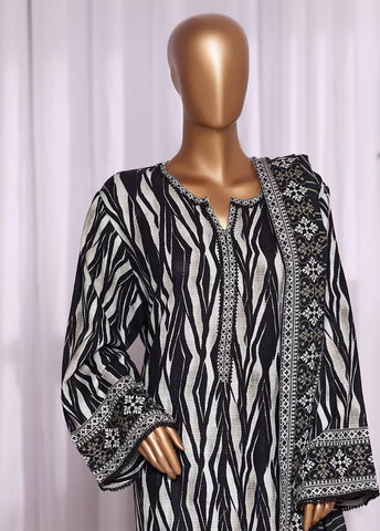 WKZC-2595- 3 Piece Khaddar Printed Stitched Suit WKZC-2595- 3 Piece Khaddar Printed Stitched Suit