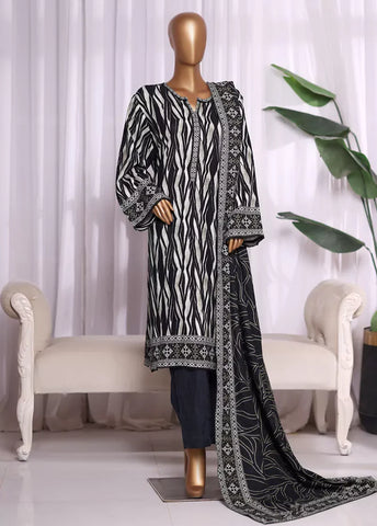 WKZC-2595- 3 Piece Khaddar Printed Stitched Suit WKZC-2595- 3 Piece Khaddar Printed Stitched Suit