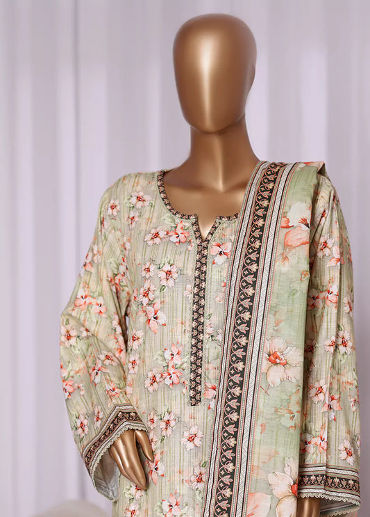 WKZC-2598- 3 Piece Khaddar Printed Stitched Suit