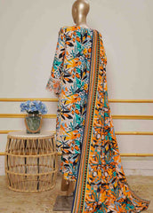 WKE-079 B-3 Piece Khaddar Embroidered Stitched Suit