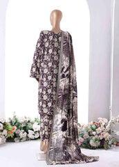 WK-2536- 3 Piece Khaddar Printed Stitched Suit