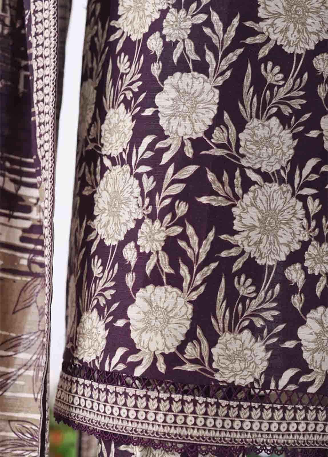 WK-2536- 3 Piece Khaddar Printed Stitched Suit