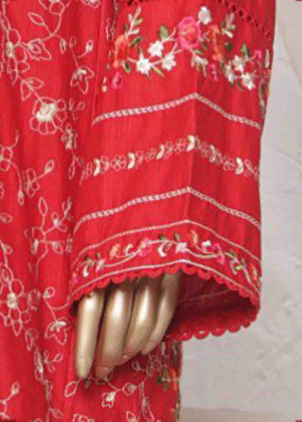 WKKE-016 B- 2 Piece Embroidered Khaddar Stitched Co Ords
