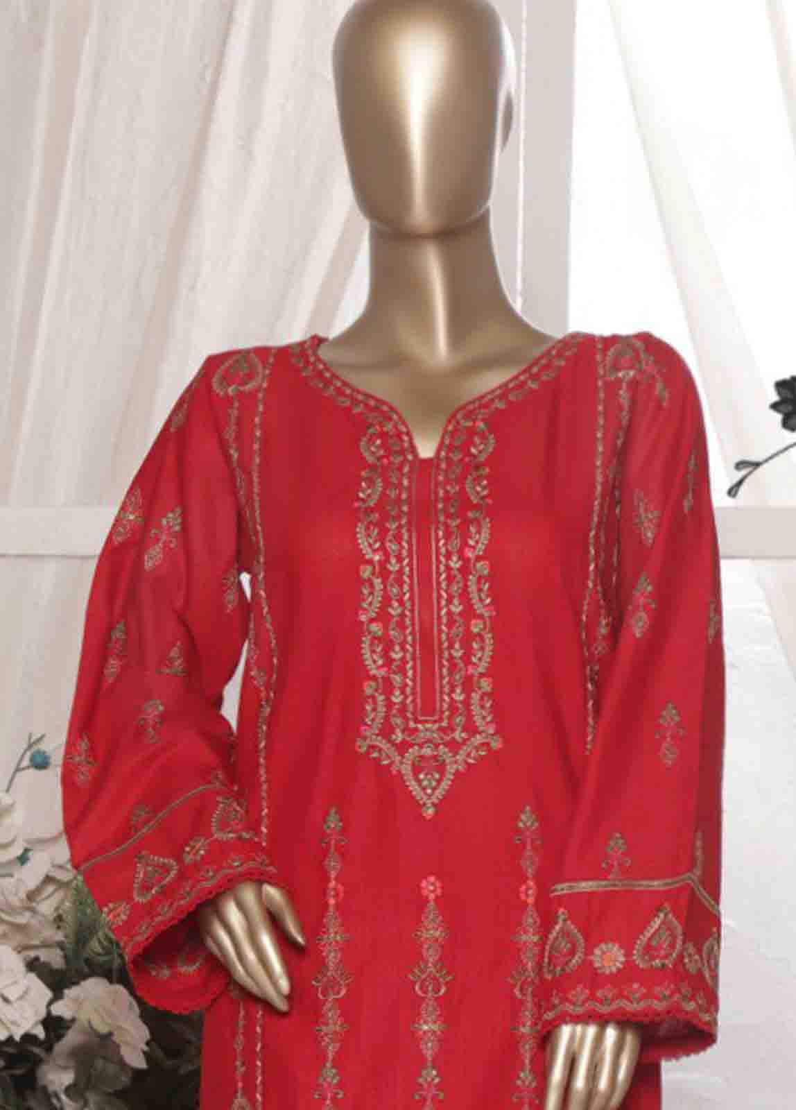 WKKE-016 C- 2 Piece Embroidered Khaddar Stitched Co Ords