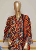 WKE-035- 3 Piece Khaddar Emboidered Stitched Suit