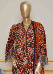 WKE-035- 3 Piece Khaddar Emboidered Stitched Suit