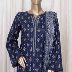 WC-2530- 3 Piece Printed Cotton Stitched Suit