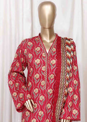 WC-2519- 3 Piece Printed Cotton Stitched Suit