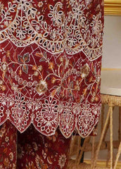 WKE-073- 3 Piece Khaddar Emboidered Stitched Suit