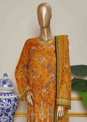 WKE-014- 3 Piece Khaddar Emboidered Stitched Suit