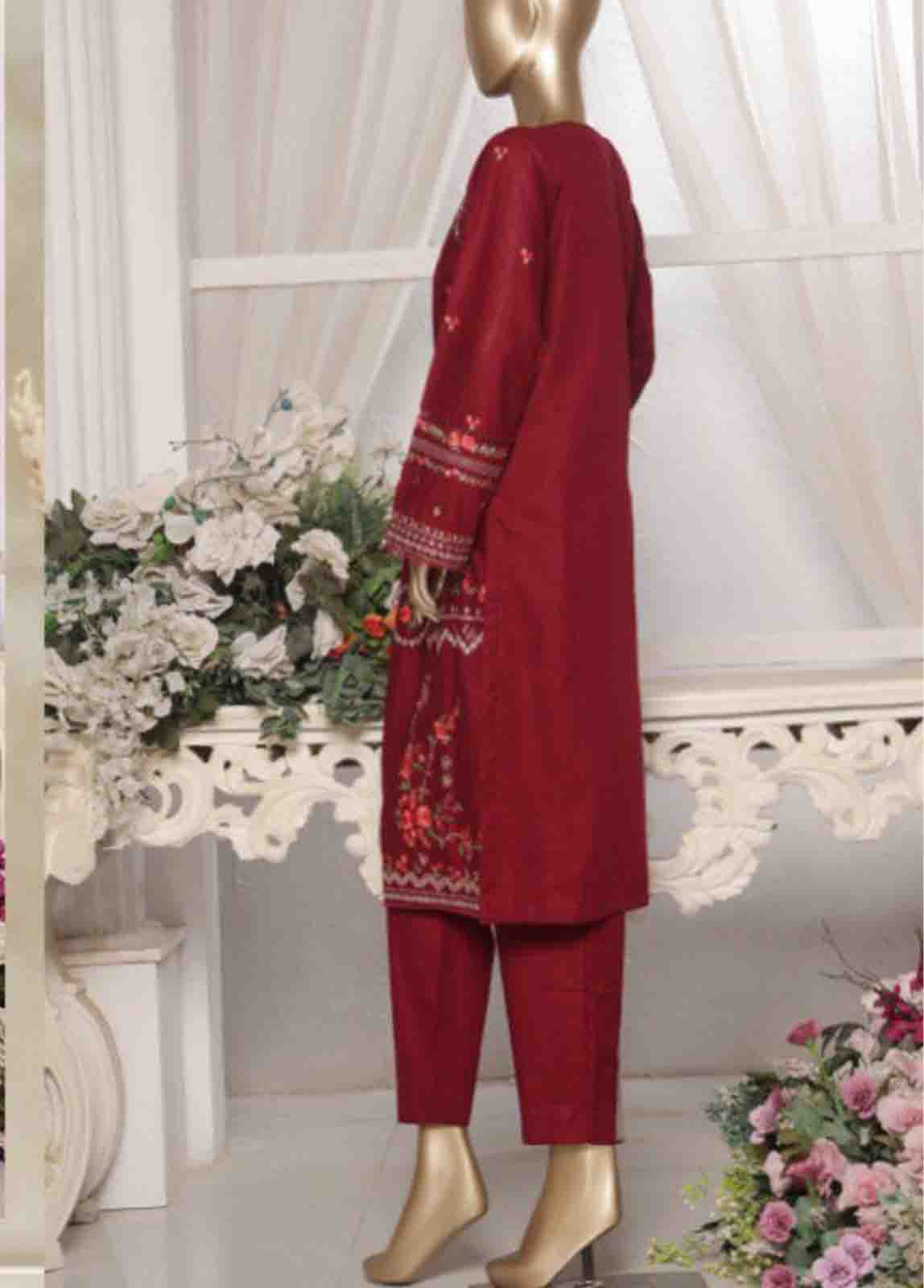 WKKE-019- 2 Piece Embroidered Khaddar Stitched Co Ords