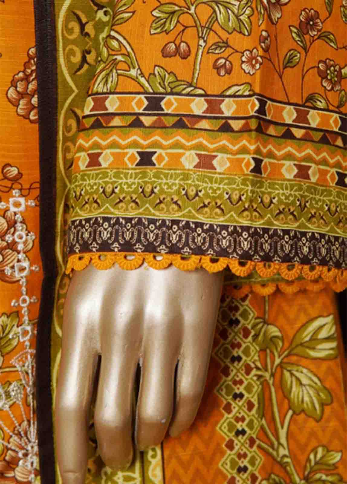 WKE-014- 3 Piece Khaddar Emboidered Stitched Suit